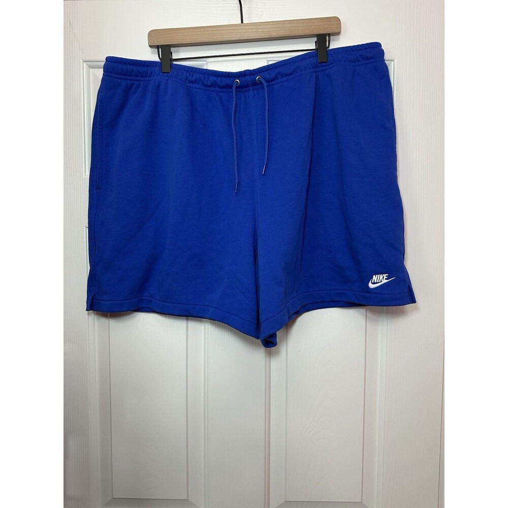 Size 2XL Nike Club French Terry Flow Shorts Royal Blue Above Knee Men FN3520-480
